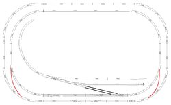 Dwa tory ROCO +ROZJAZDY EAGLEMOSS + BOCZNICA + Proste MEHANO V2.jpg