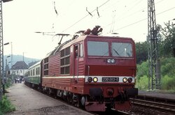 1991.08.17. - Rathen - Škoda 230 003-6 ''Knödelpresse'' z poc. posp., fot. D. Holz (flickr).jpg